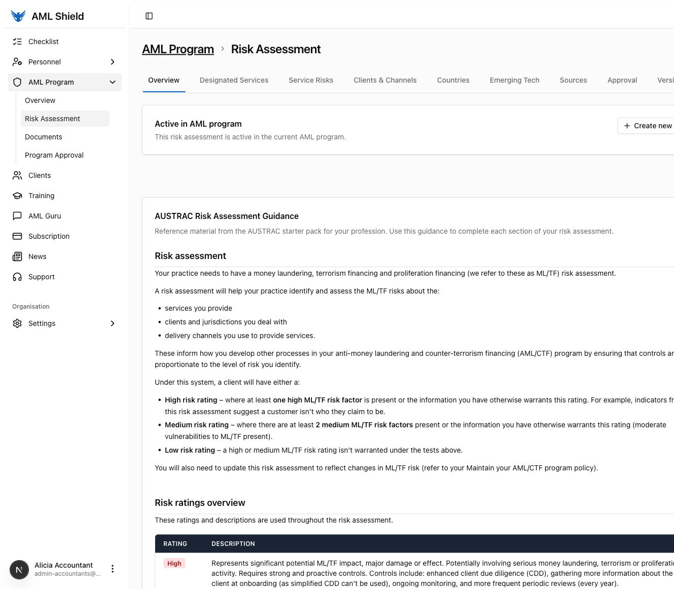 Risk assessment: Risks